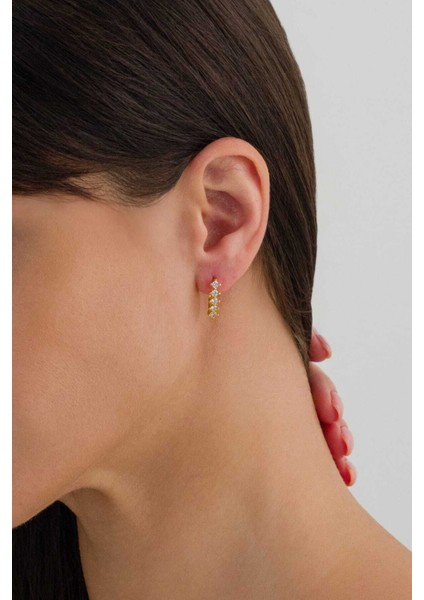 925 Ayar Gümüş 5 Taşlı Kadın Küpe modelleri