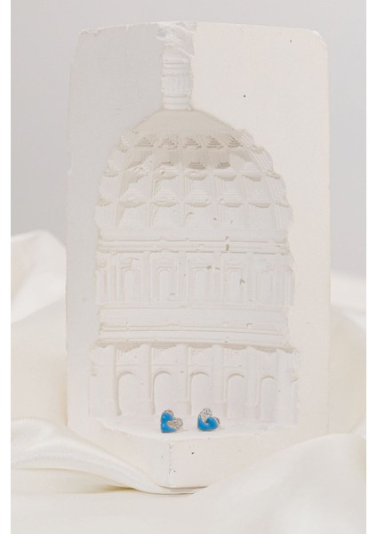 Dalga Desenli Kalp Gümüş Küpe 925 Ayar fırsatları