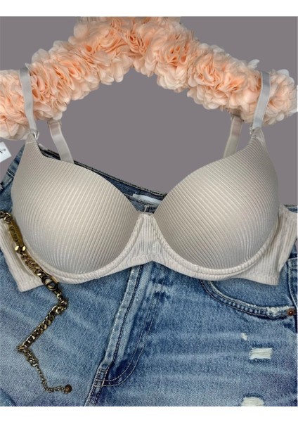 Desenli Destekli Dolgulu Balenli Sütyen