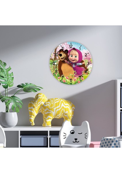 Çocuk odası için renkli ve eğlenceli sessiz duvar saati, modern tasarım, 27 cm