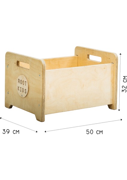Ahşap Oyuncak ve Kitap Kutusu - Montessori Tarzı Depolama ve Düzenleyici