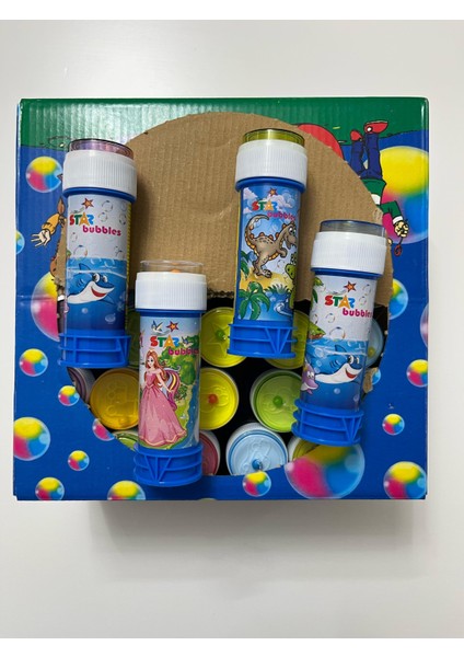 10 Adet Star Üflemeli Köpük Baloncuk Balon Bubbles Karne Hediyesi