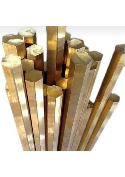 Pirinç Çubuk Altı Köşe 17 mm 1mt