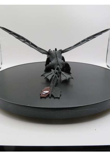 Flexi Gecenin Öfkesi (Night Fury) – Dişsiz (Toothless) Ejderha Figürü | Hareketli Kanatlar & 3 Parça Modüler Tasarım 🖤