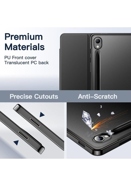 Samsung Galaxy Tab S9 Fe 10.9 Inch Uyumlu Kılıf Smart Case Standlı 360 Tam Koruma Akıllı Kapak