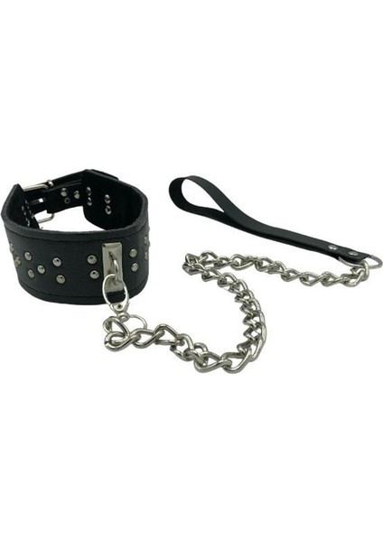 Siyah Deri Boyun Tasması
