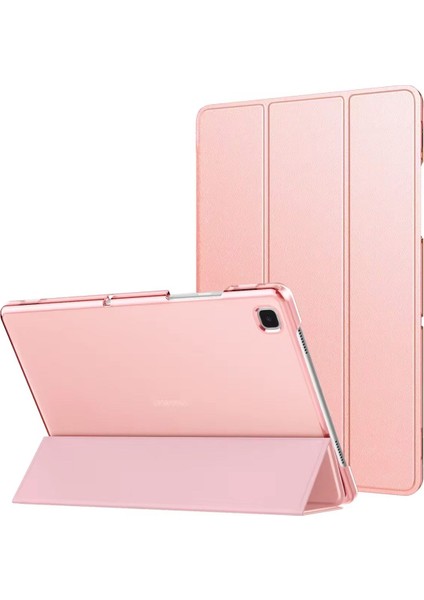 Samsung Galaxy Tab S6 Lite SM-P610 10.4" Kılıf + Ekran Koruyucu + Kalem Smart Cover Katlanabilir Standlı Akıllı Rose Gold fırsatları