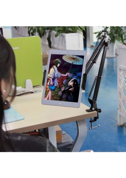 Masa Tablet 6" 11" Telefon Tutucu Esnek Uzun Kollu 360 Derece Dönebilen modelleri