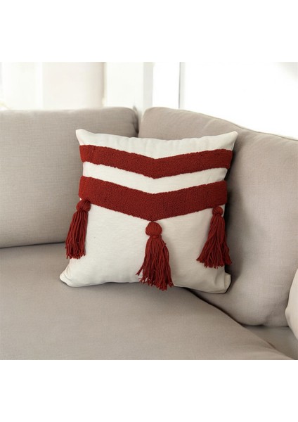 Püsküllü V Kırlent Kılıfı 40 x 40 cm