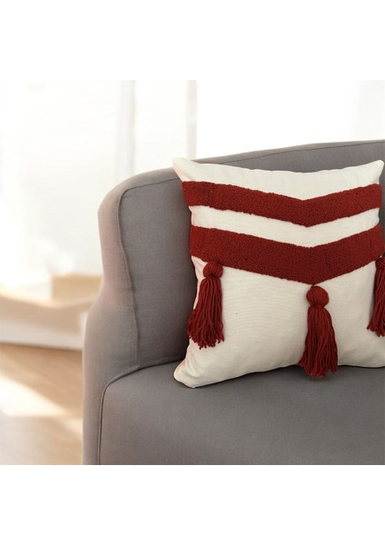 Püsküllü V Kırlent Kılıfı 40 x 40 cm fiyatları