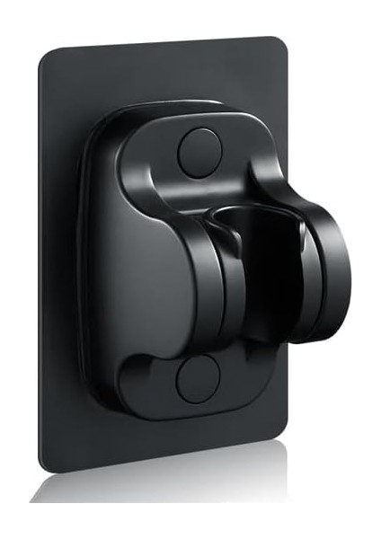 Yapışkanlı Duş Başlığı Tutucu , Ayarlanabilir El Duş Tutacağı Delme Yok Duvara Monte Su Geçirmez , Mafsal , Duş Askısı (Black)