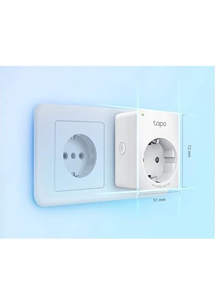 Tapo P100, Akıllı Mini Wi-Fi Soketi, Amazon Alexa ve Google Home ile Çalışır, Uzaktan Kontrol, Cihaz Paylaşımı, Hub Gerekmez