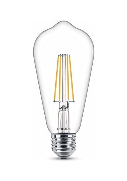 LED Classic 60W ST64 Filament Ampul, 2700K Sarı Işık, E27 Normal Duy, Dim Edilmez