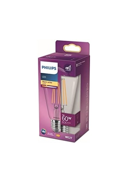 LED Classic 60W ST64 Filament Ampul, 2700K Sarı Işık, E27 Normal Duy, Dim Edilmez