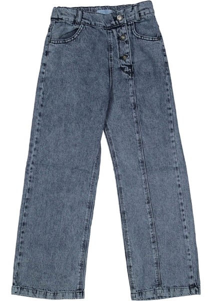 Yandan Patlı Jeans Kız Pantolon