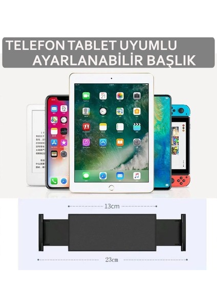 Tablet Telefon Tutucu Yükseklik Ayarlı Ayaklı Stand Siyah Tutucu indirimleri