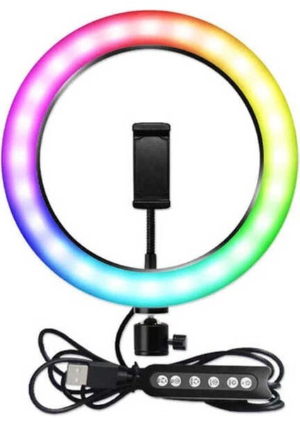 Rgb Mj-33 Işıklı Telefon Tutucu Ring Light