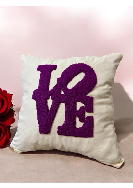 Love Punch Işlemeli Kırlent Kılıfı 40 x 40 modelleri