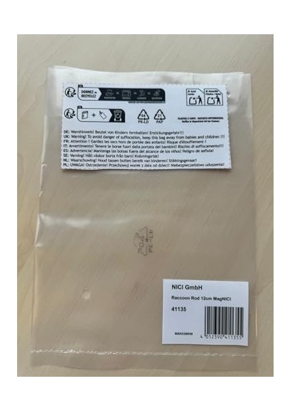 41135.0 - Orman Dostları Rakun Çubuğu 12CM Magnici