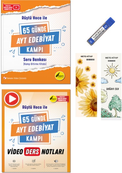 65 Günde Ayt Edebiyat Kamp Kitabı ve 65 Günde Ayt Edebiyat Video Ders Notları