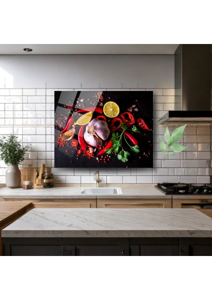Mutfak Cam Tablo - Canlı ve Lezzet Dolu Tasarım