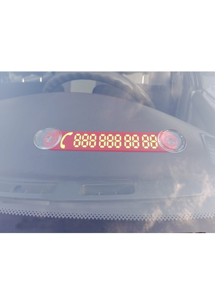 Vantuzlu Araç Telefon Numaratörü Telefon No Gösterici Mat Kırmızı Sarı fiyatları