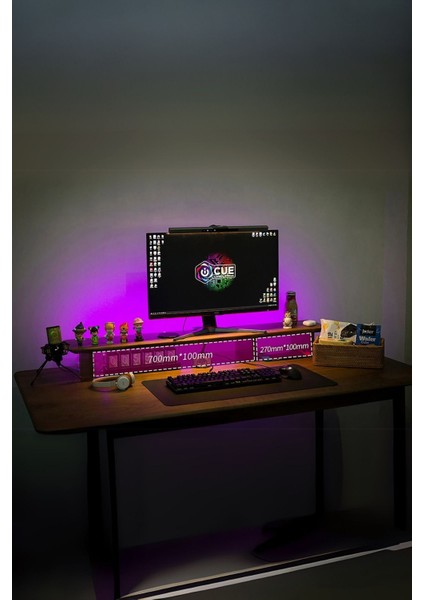 Triwood Ceviz Rengi - 3 Ayaklı Ahşap Bilgisayar Standı, Ekran ve Monitör Yükseltici (113X19 Cm) fırsatları