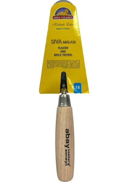 Ahşap Saplı Ekstra Çelik Sıva Malası 18CM fiyatları