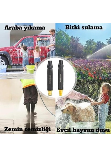 Ayarlanabilir Kademeli Basınçlı Hortum Ucu Tabancası Araç Yıkama Tabancası Bahce Sulama Ucu