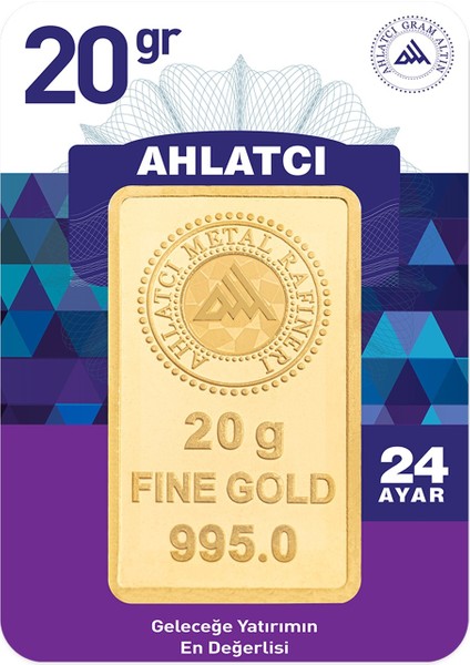 24 Ayar 20 Gram Külçe Altın - Ahlatcı NadirGold AgaKulche