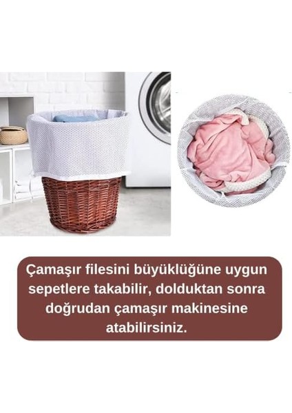 Ipli Çamaşır Yıkama Filesi, Kirli Temiz Elbise Kıyafet Torbası Asker Üniversite Yurt (3)
