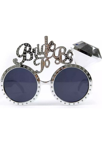 Gümüş Renk Bride To Be Yazılı Gelin Gözlüğü 15 x 10 cm GO506089GOSA4507 fiyatları