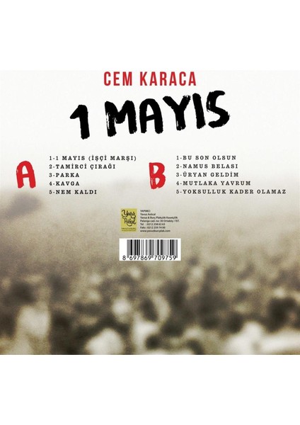 Cem Karaca 1 Mayıs Plak