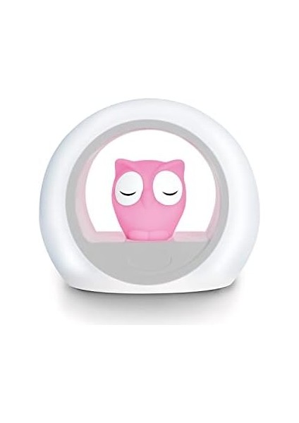Kids Lou Ağlama Sensörlü Baykuş Gece Lambası, Pembe