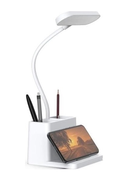 Kalemlikli USBli Dokunmatik 3 Kademeli 360 Derece Özel Göz Korumalı led Lityum Masa Lambası