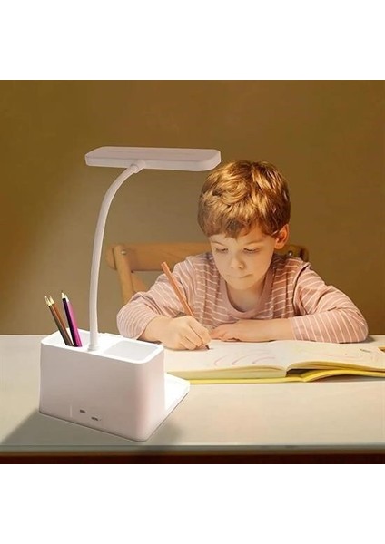 Kalemlikli USBli Dokunmatik 3 Kademeli 360 Derece Özel Göz Korumalı led Lityum Masa Lambası fiyatları