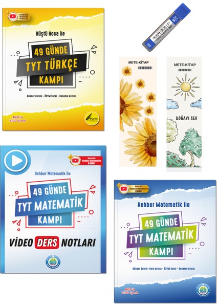 49 Günde Tyt Matematik Video Ders Notları, 49 Günde Tyt Matematik Kampı ve 49 Günde Tyt Türkçe Kampı