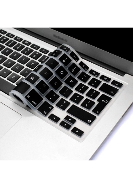 Apple Macbook 13.6 Air 2022 M2 Çip A2681 Siyah Klavye Koruyucu Sıvı ve Toz Koruyucu Türkçe Q Klavye Ped