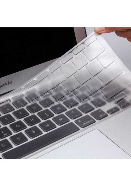 Apple Macbook 13 Pro M1 M2 Çip 2020 2022 A2338 Şeffaf Klavye Koruyucu Sıvı ve Toz Koruyucu Türkçe Q Klavye Ped fırsatları