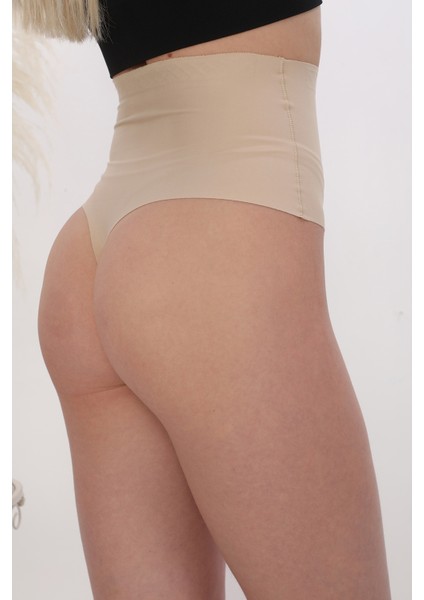 Kadın Lazer Kesim Kaymaz Incelten String Tanga Korse