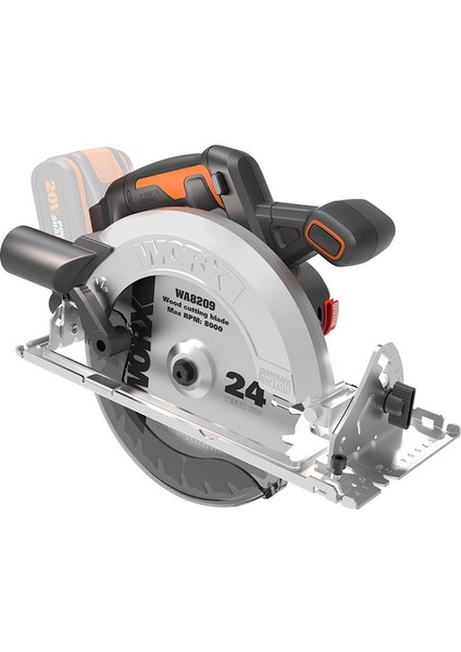 WX520.9 20VOLT 190 mm Kömürsüz Profesyonel Şarjlı Daire Testere (Akü Dahil Değildir)