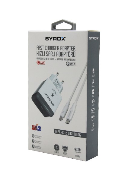 Iphone Type-C To Lıghtnıng Hızlı Ev Şarj Seti 3.0A 18W Pd