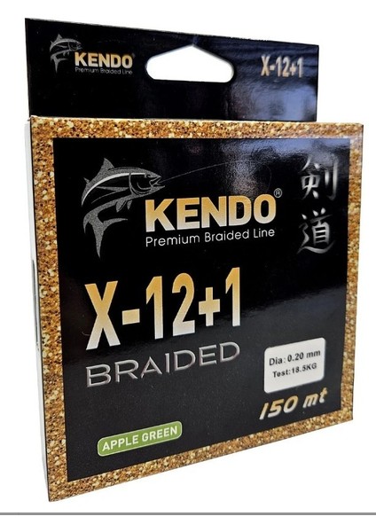 X-12+1 Braided 150M Apple Green Örgü Ip