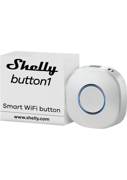Button 1 x Wifi Cihazı, Çok Yönlü, Şarj Edilebilir Lityum Pil, Otomasyon Oluşturmak Için, Amazon Alexa ve Google Home ile Uyumlu, Beyaz