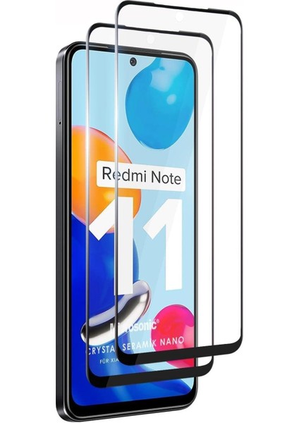 Xiaomi Redmi Note 11 Crystal Seramik Nano Ekran Koruyucu Siyah (2 Adet)