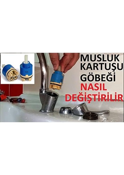 Aç-Kapa Batarya Musluk Kartuşu 40 Lik - Ayaklı Kartuş 1