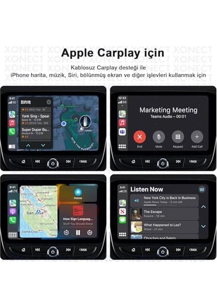 Kablosuz Carplay Adaptör, Kablolu Carplay Kablosuza Dönüştürün, Kablolardan Kurtulun