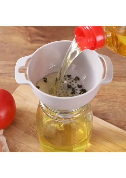 4 Parça Süzgeçli Sıvı Aktarma Aparatı Sıvı Yağ Baharat Bakliyat Doldurma Aktarma