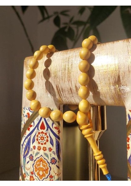 Şimşir Ağacı Tesbih, 8X10, Arpa Kesim, Sıralı Dizi Püskül