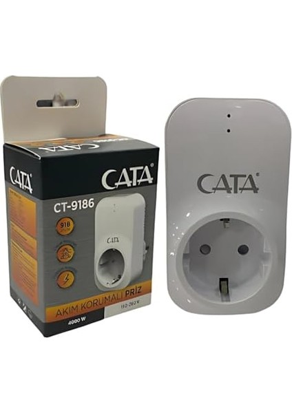 CT-9186 Akım Korumalı PRİZ(918 JOULE-4000W)